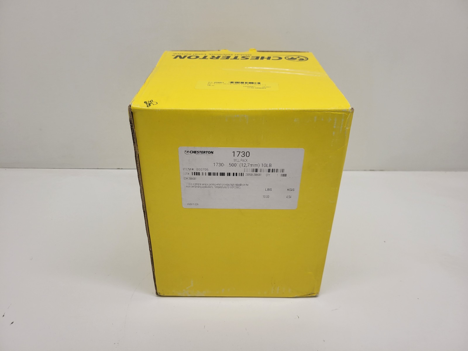 NEW OLD STOCK! CHESTERTON 1/2″ 10LB MILL PACK PACKING 1730-.500