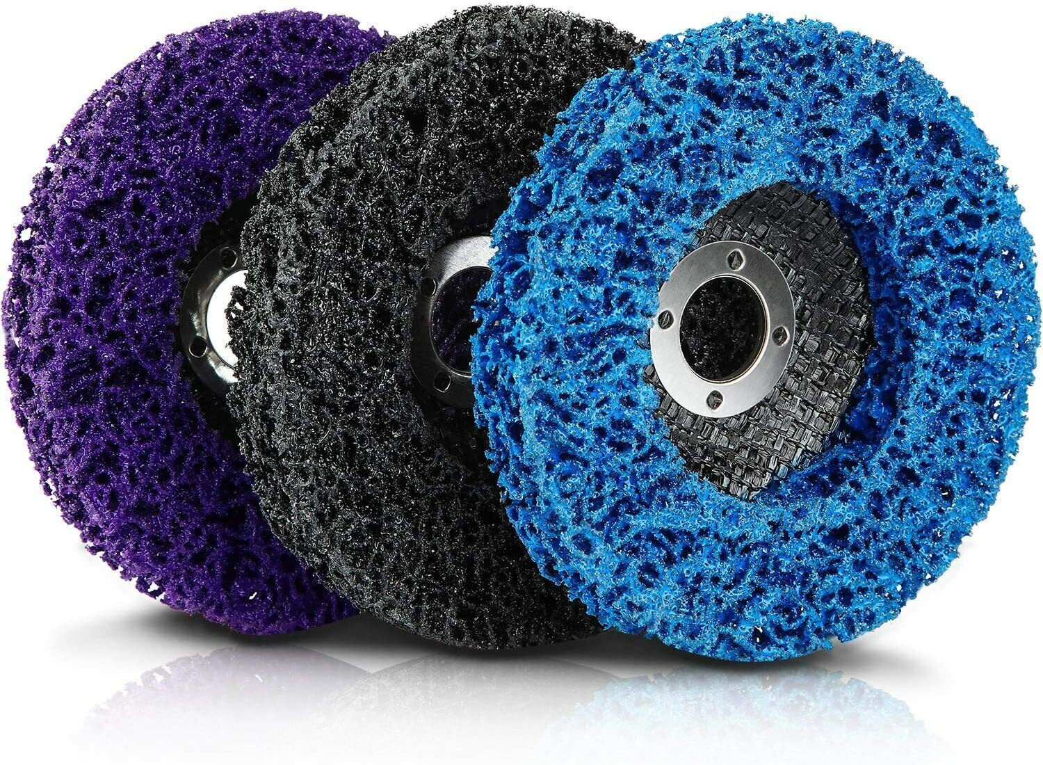 3PCS Poly Strip Clean Disc 4-1/2″ x7/8″ Easy Paint Stripping Rust Removal Wheels