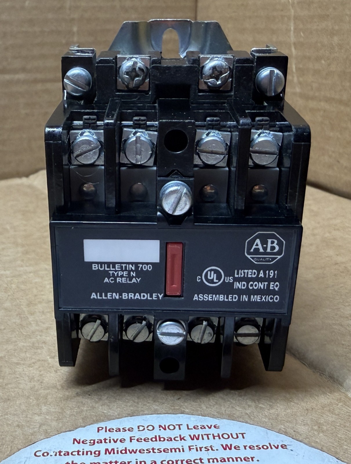 NEW AB 700-N400A1 SER C TYPE N AC RELAY 120V 60HZ 110V 50HZ ID:84AB86 SHIPSAMEDA
