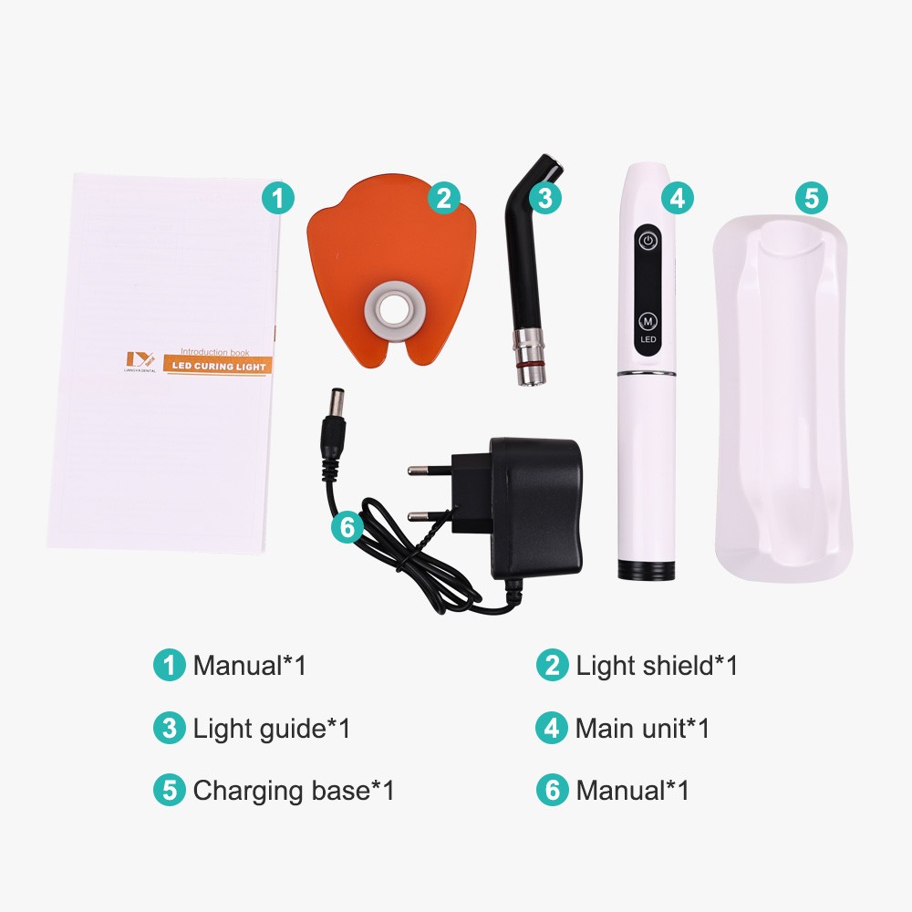 Dental Wireless Light Curing Machine 1s/2mm Resin Curing Light 800-2400mW/cm²-US