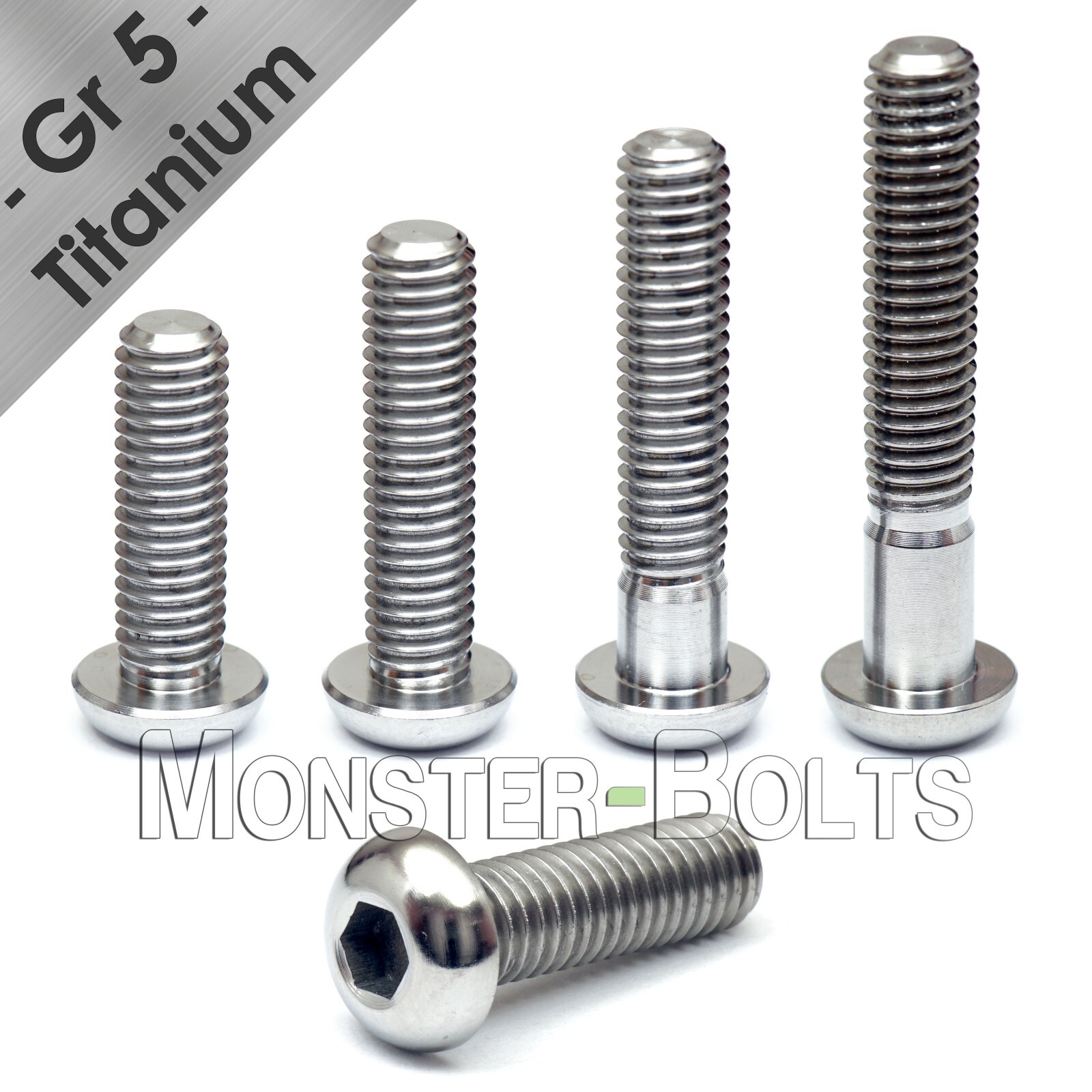 M6 x 1.00 Titanium Button Head Socket Cap Screws – Grade 5 Ti6Al4V, Metric, ISO