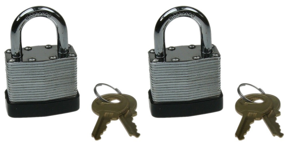 Laminated Steel Padlock 50mm 2″ Pack of 2 Keyed Alike
