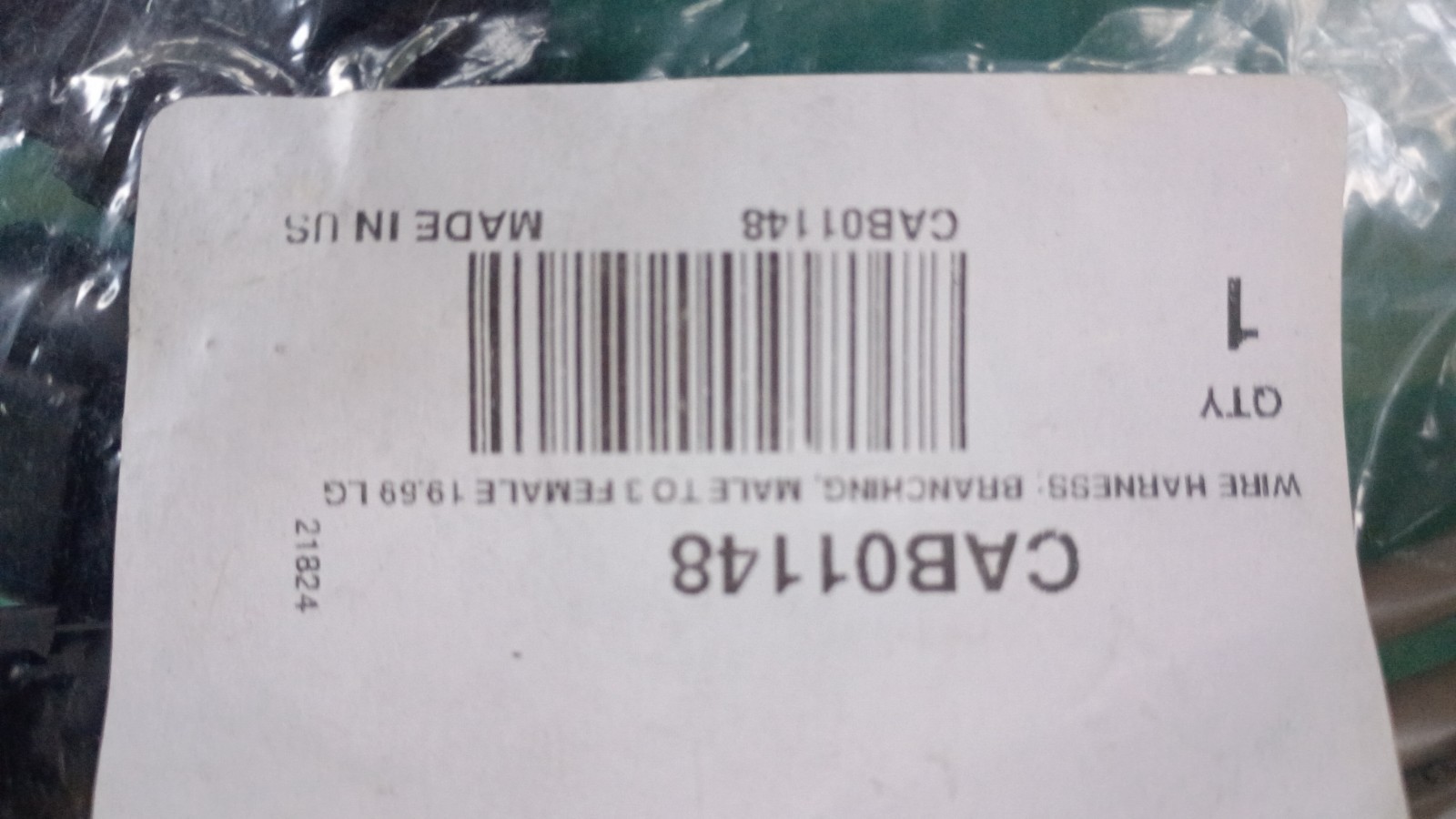Trane CAB01148 Branch Harness Cable, Single Male to 3 Female Connectors