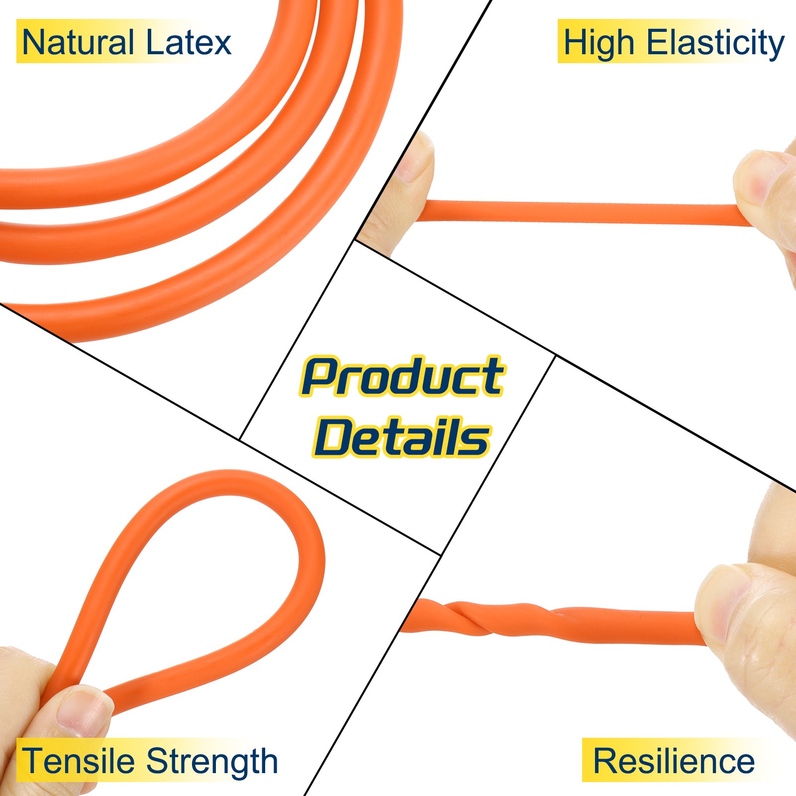 13 Ft(4M) Latex Rubber Tubing 1/8″(3mm)ID 1/4″(6mm)OD Orange