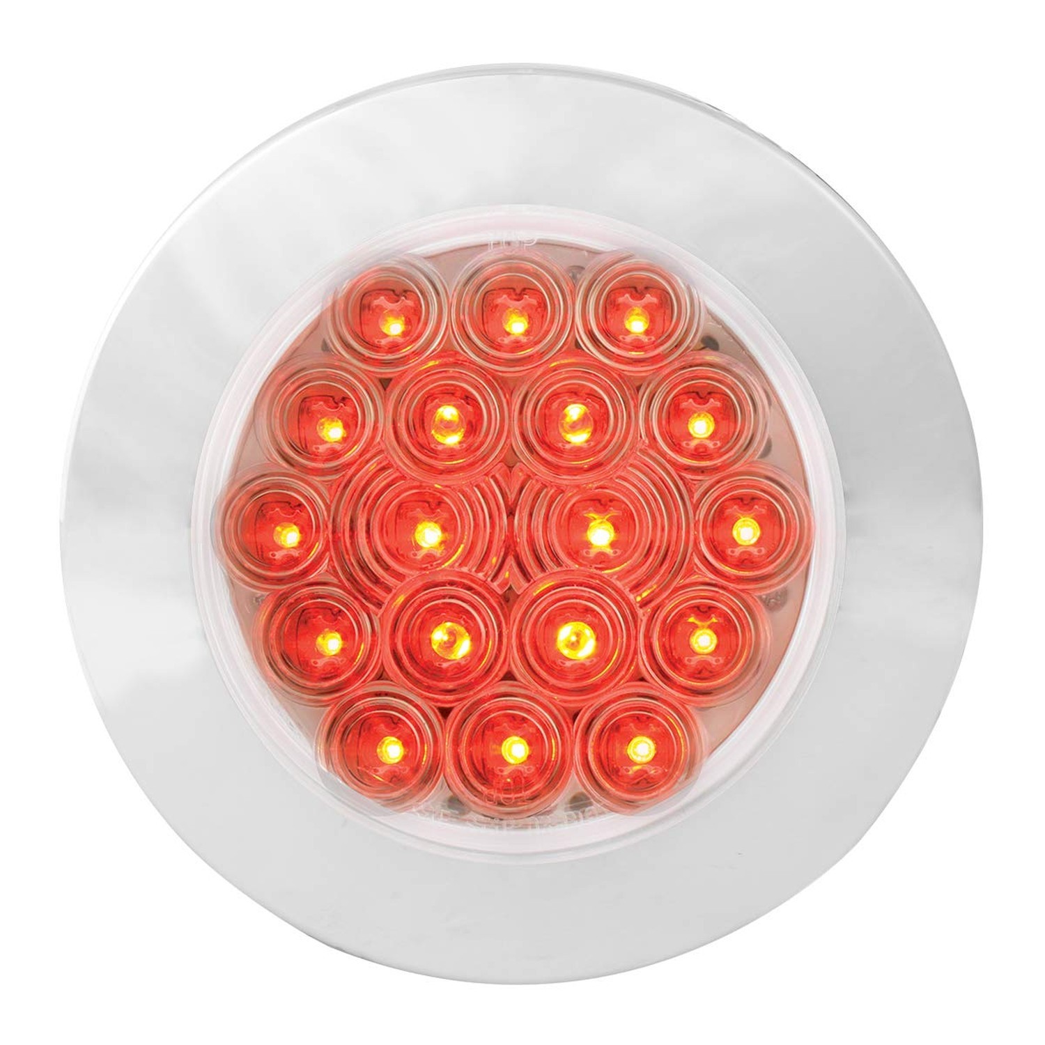 GG Grand General 75883 Red/Clear LED Light (4″ Fleet 18 Flange Mount with Bez…