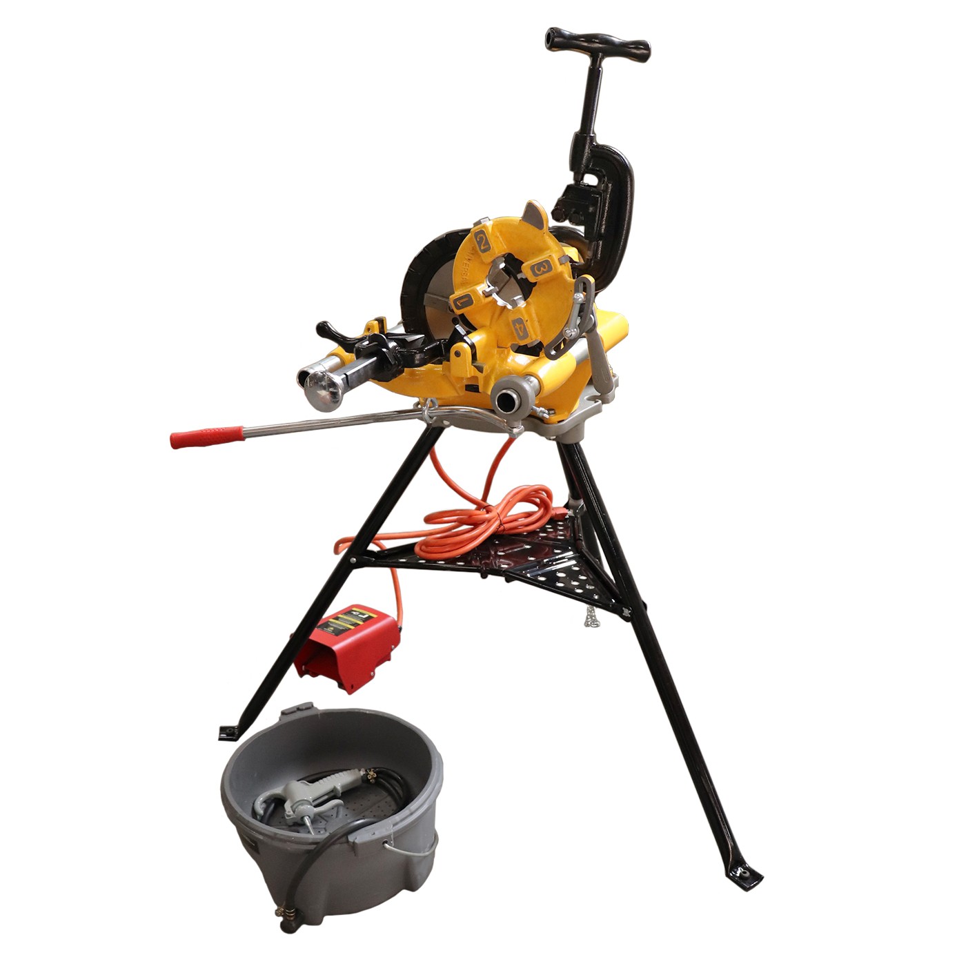 Steel Dragon Tools® 300 Pipe Threading Machine works with RIDGID® 811A Die Head
