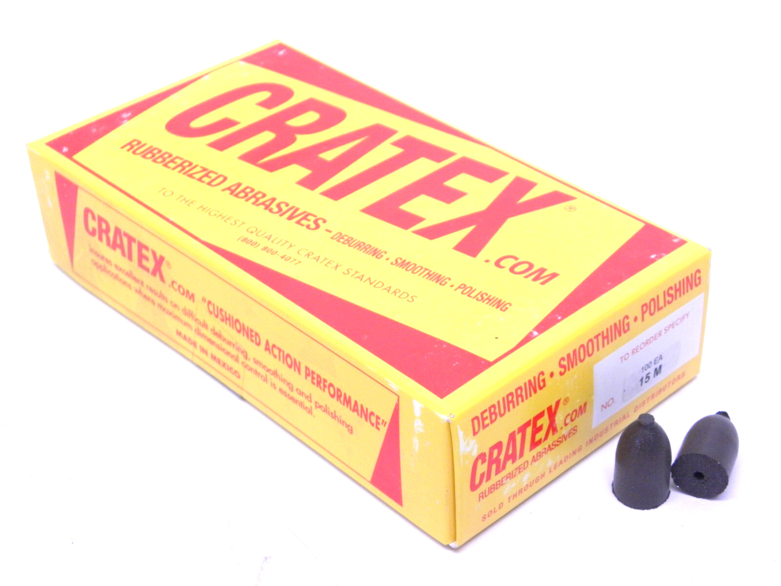 100 pcs – Cratex Abrasive De-Burring – Polishing 15M Rubberized Silicon Carbide