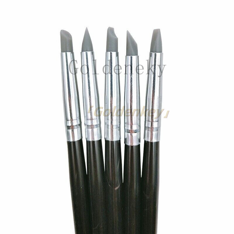5 Pcs Dental Resin Brush Pens Dental Shaping Silicone Composite Porcelain Teeth