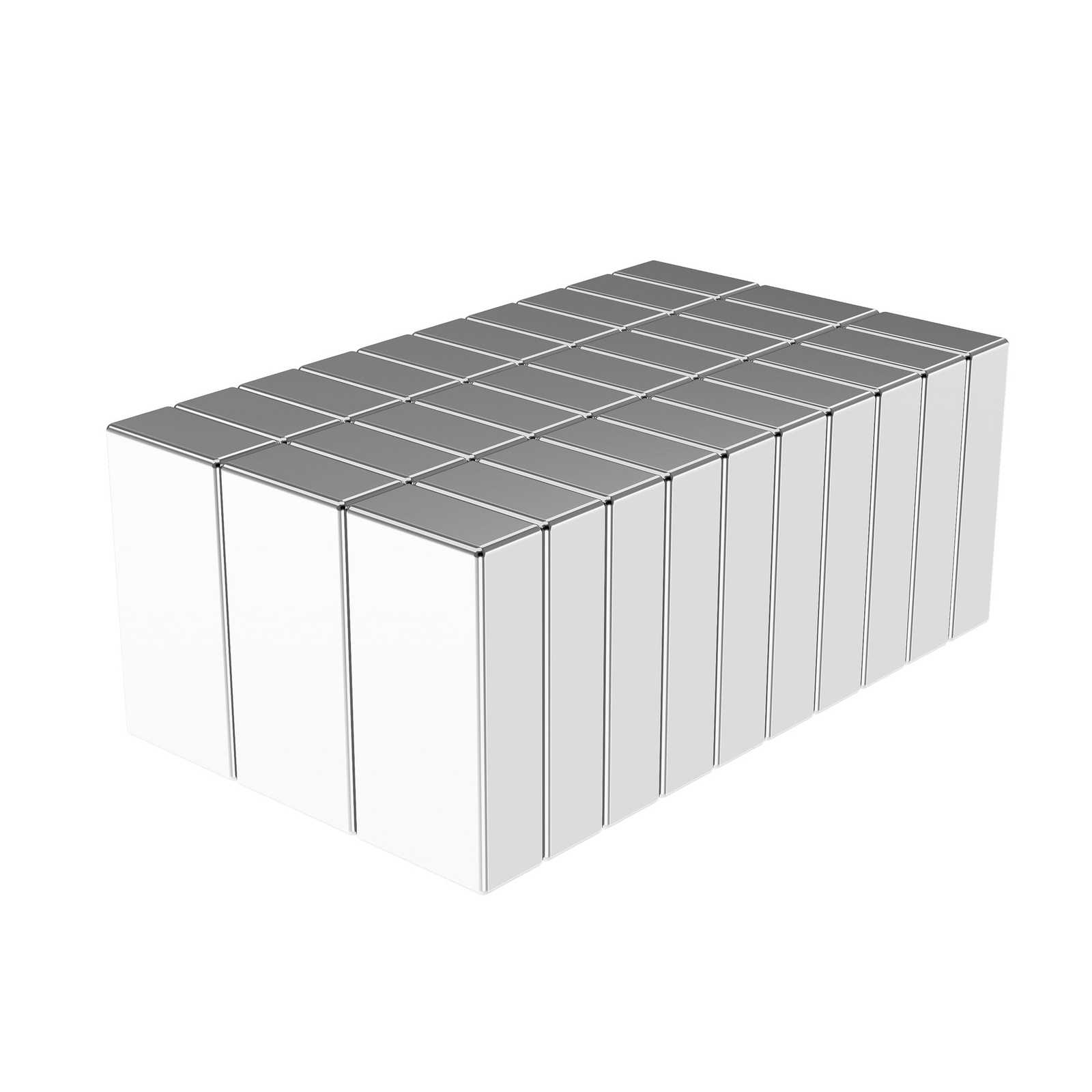 1/2 x 1/4 x 1/8 Inch Strong Neodymium Rare Earth Bar Magnets N52 (30 Pack)