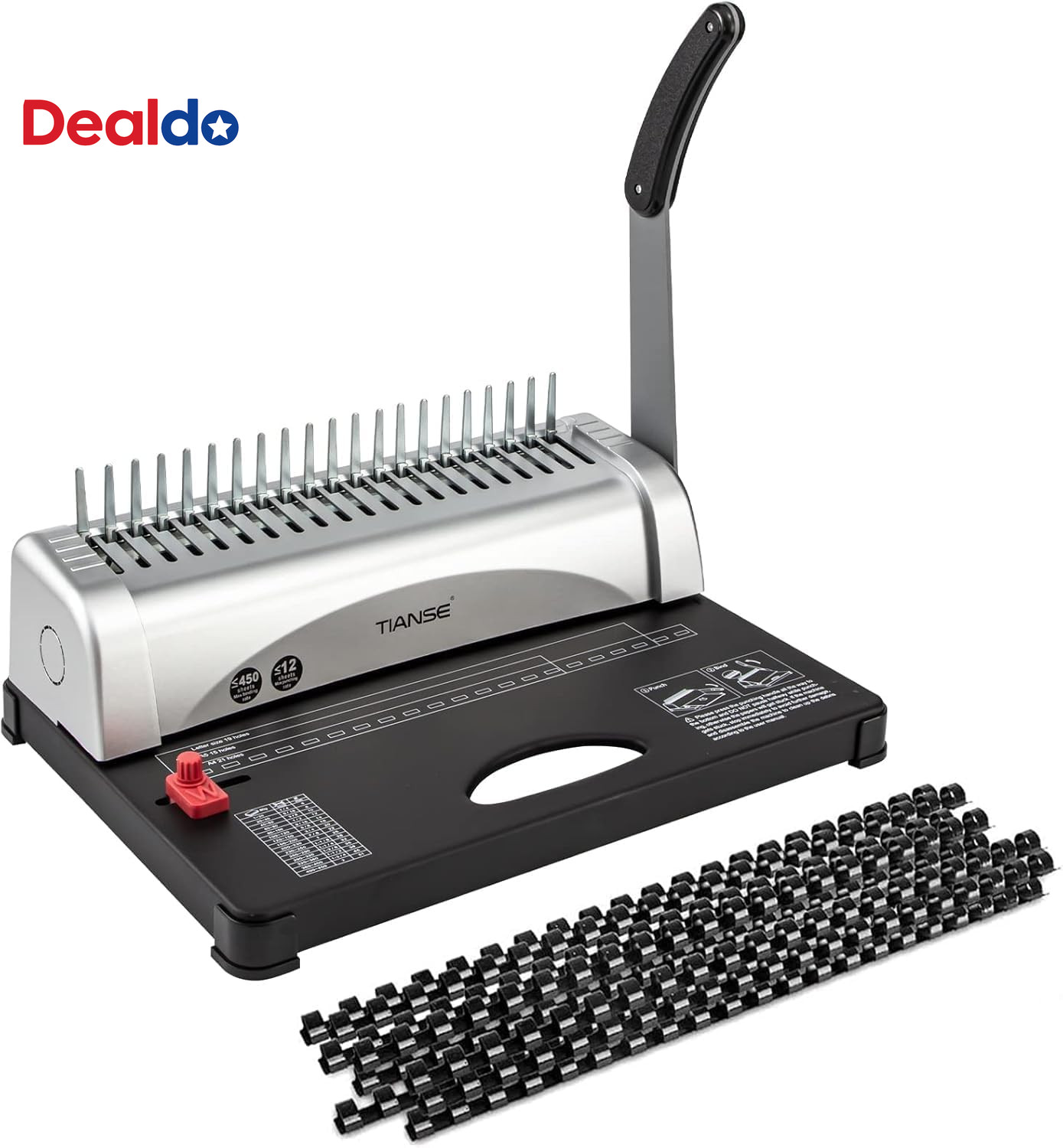 Binding Machine, 21-Holes, 450 Sheets, Comb Binding Machines with Starter Kit 10