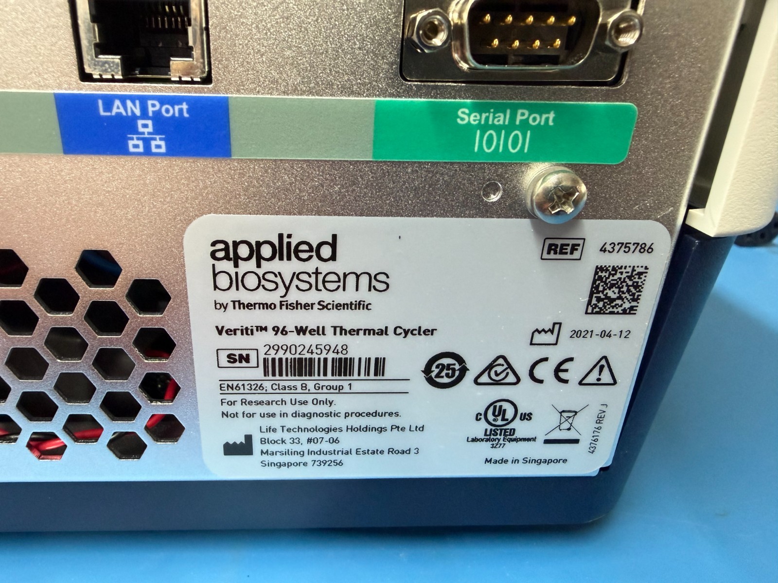 Applied Biosystems Veriti 96well PCR Thermal Cycler 0.2mL cycle 0