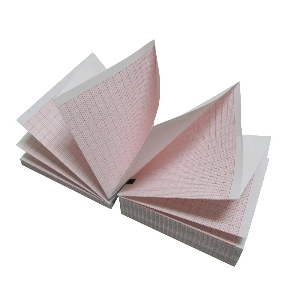 6-channel ECG Paper Z- fold paper 112*140 mm (4.41″ x 5.51″) for Biocare iE6，US