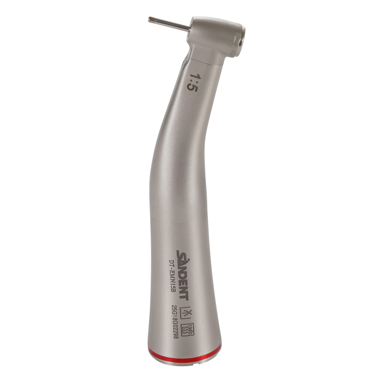 DT Dental 1:5 Mini Head Fiber Optic Contra Angle Handpiece LED Stainless Steel