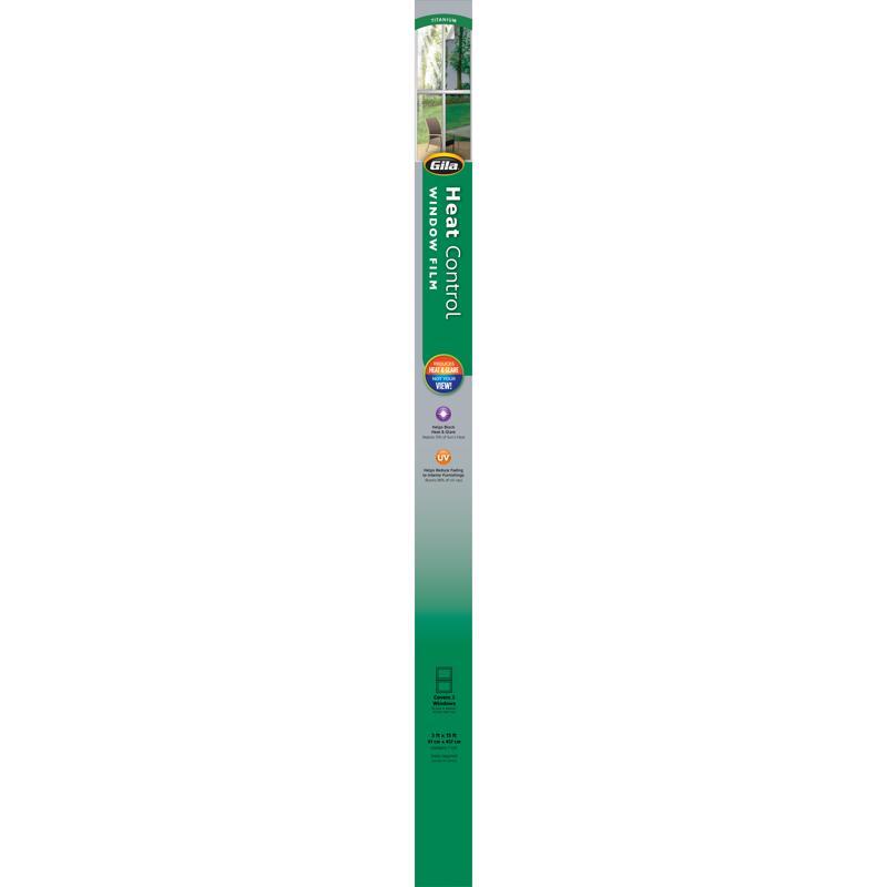 Gila 50146278 Titanium Adhesive Backed Indoor Window Film 15 L ft. x 36 W in.