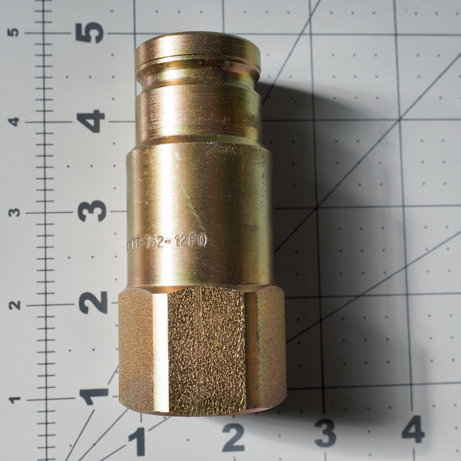 Parker FF-752-12FO Flat Face Hydraulic Coupler 1-1/4” Male -12 ORB