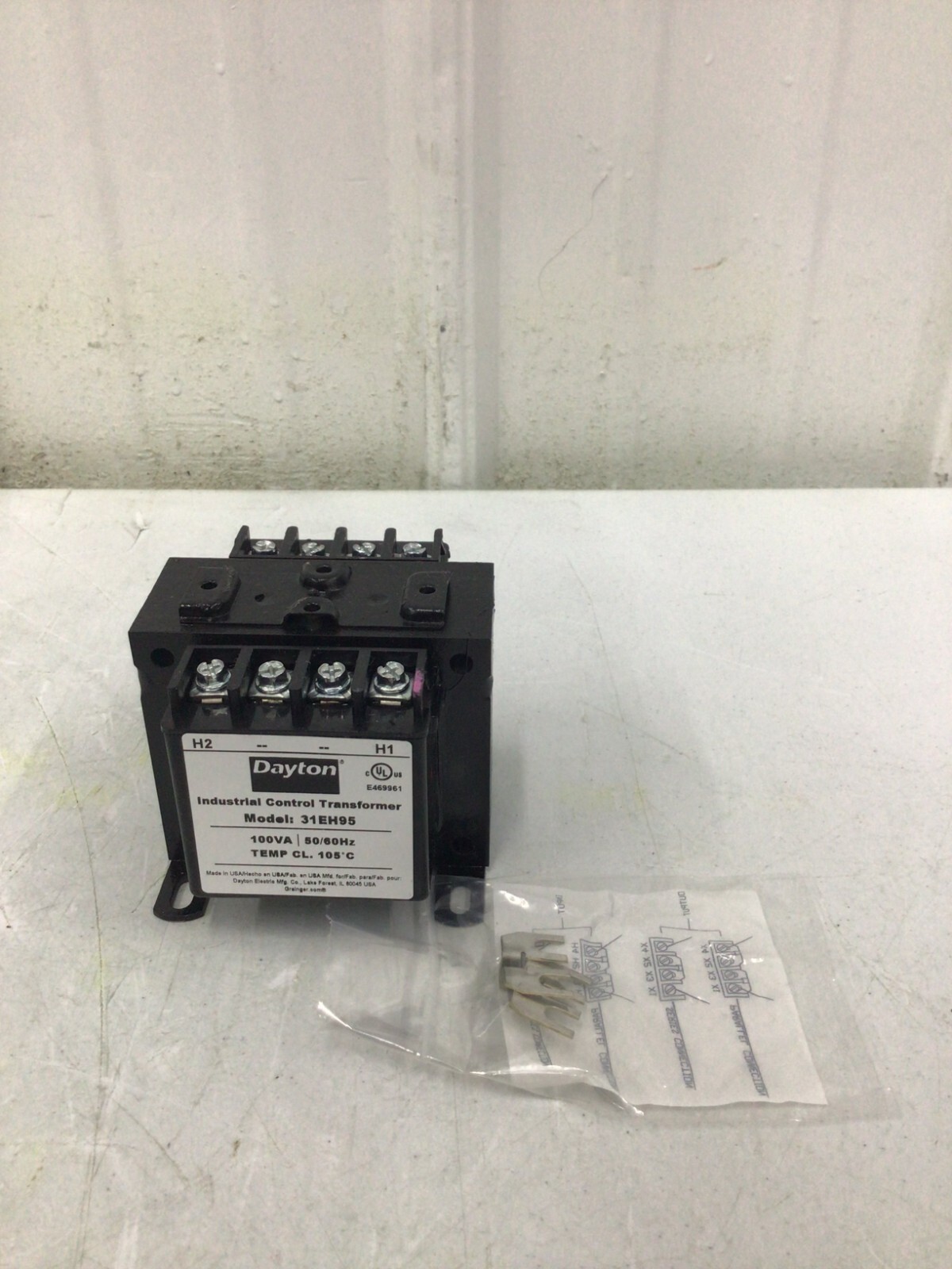 Dayton – 31Eh95 Control Transformer, 100 Va, 55°C, 12/24V Ac, 120V Ac