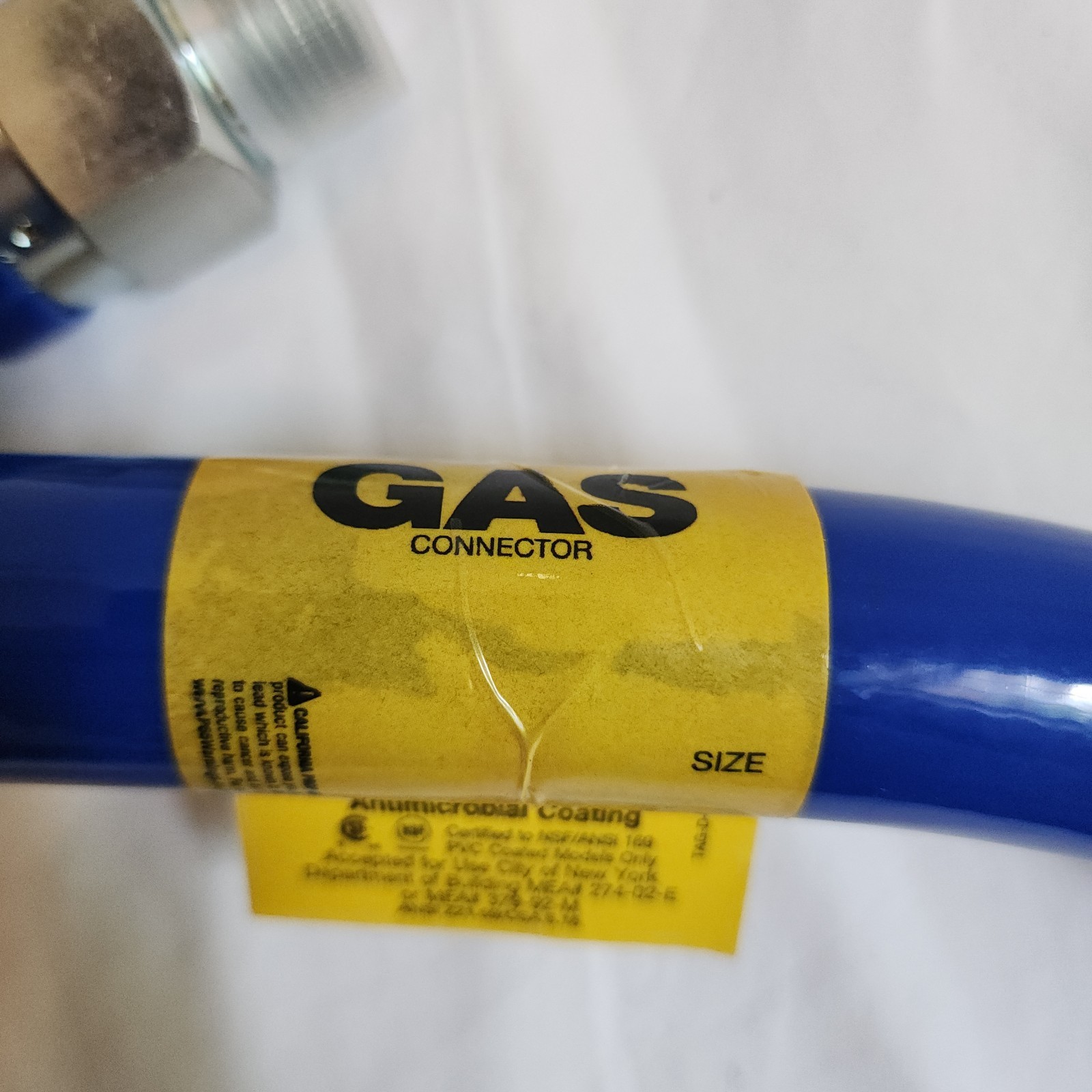 Flexible 3/4″ X 52″ Gas Hose for Commercial Kitchen Equipment Quick Connect Blue