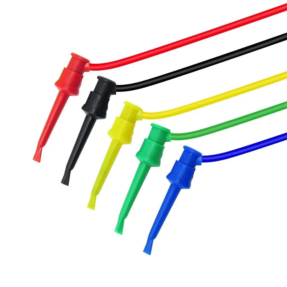 5/10/15PCS 4mm 3.3FT Stackable Banana Plug To Test Wire Hook Clip Test Leads NEW
