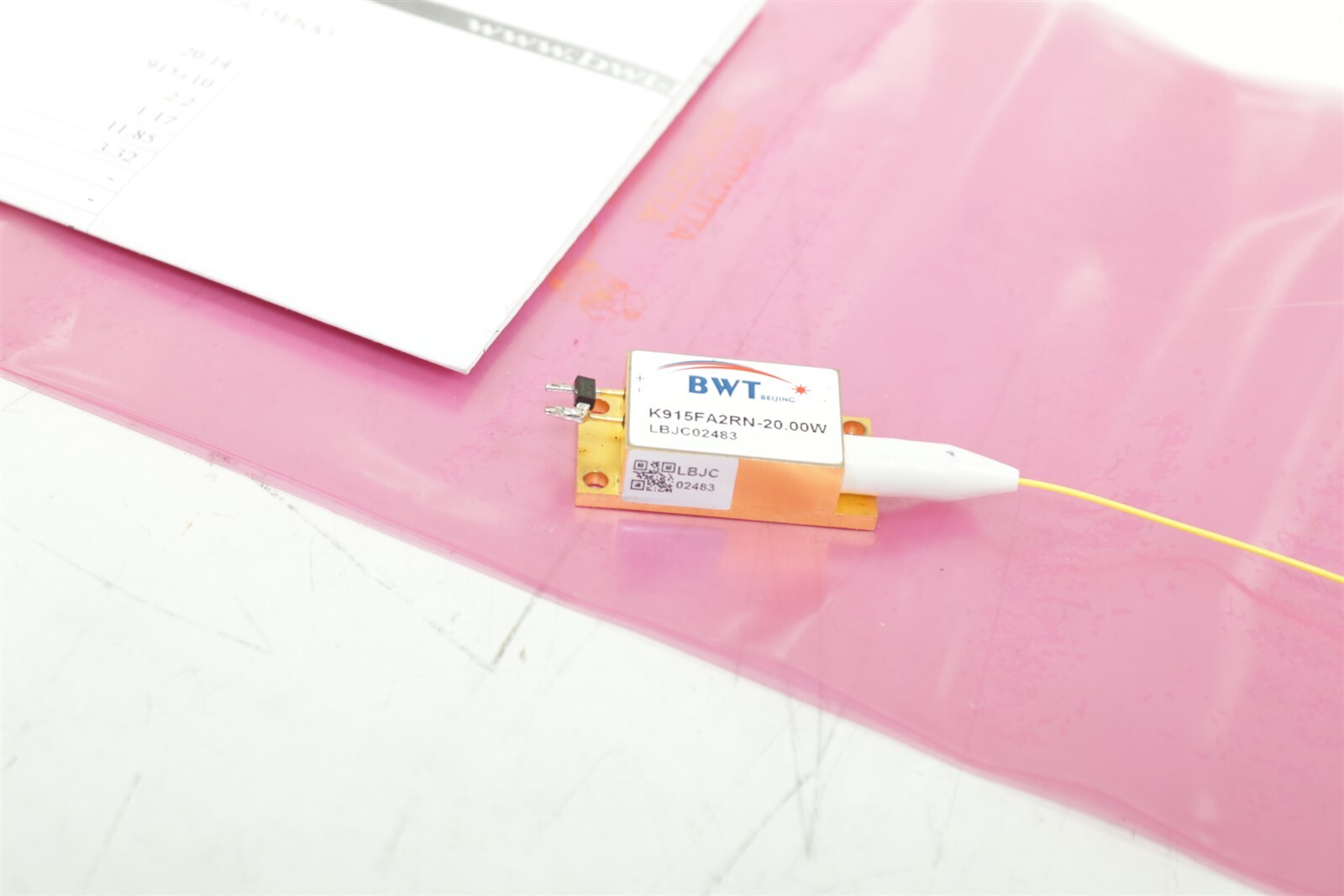 BWT K915FA2RN-20.00WN0N-10522C15ENA4 Laser Fiber Optical Cable Diode 20W/915nm