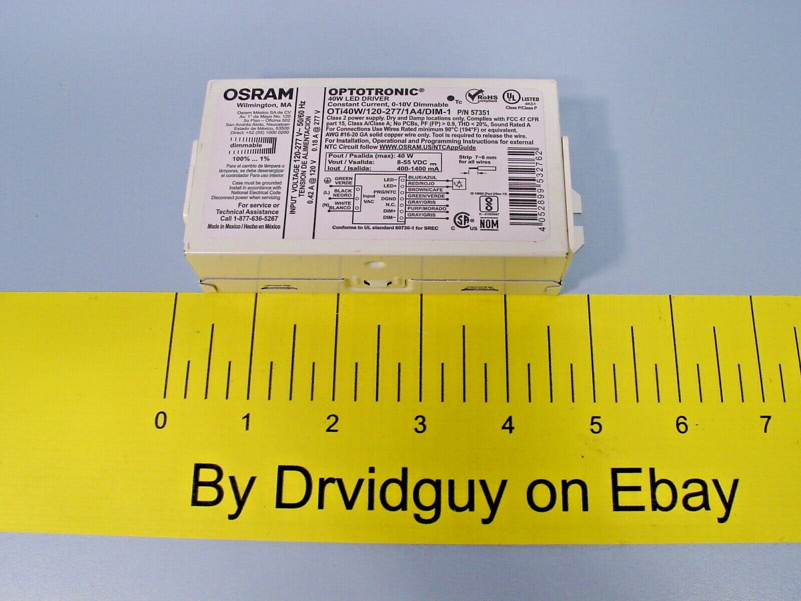 *Osram OTi40W/120-277/1A4/DIM-1 Dimmable LED Driver; 40W; 120-277V; 57351