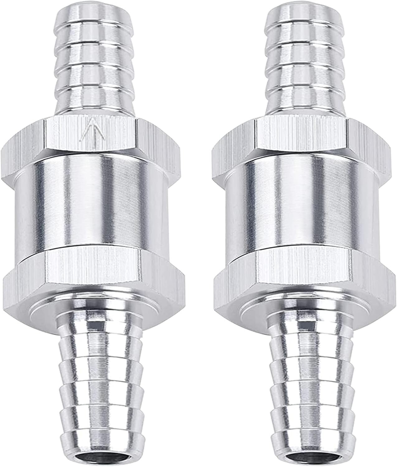 2 Pcs 12mm 1/2″ Fuel Non-Return One Way Check Valve Petrol Diesel Oil Aluminum