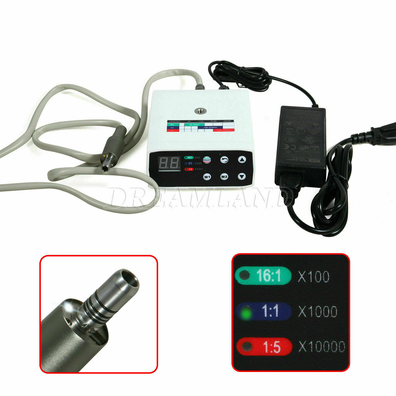 Dental Brushless electric motor Internal Spray fit 1:1/16:1/1:5 LED contra angle