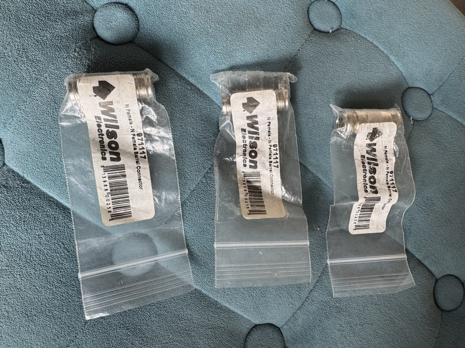 Wilson Electronics 971117 N-Female to N-Female Barrel Connector – Lot Of 3