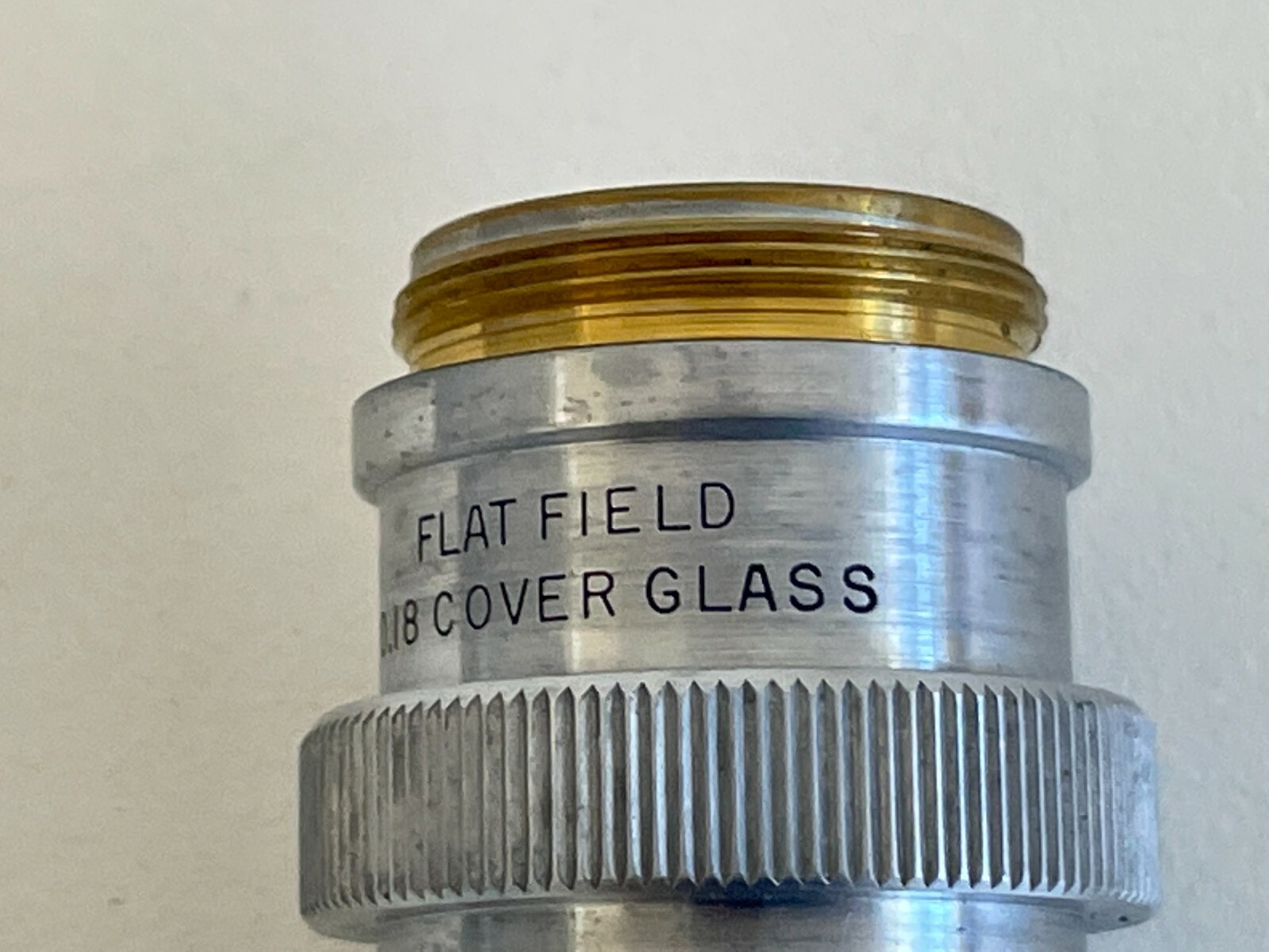A6: Bausch & Lomb Microscope Flat Field Objective 10X 0.25 N.A 0.18 Cover Glass