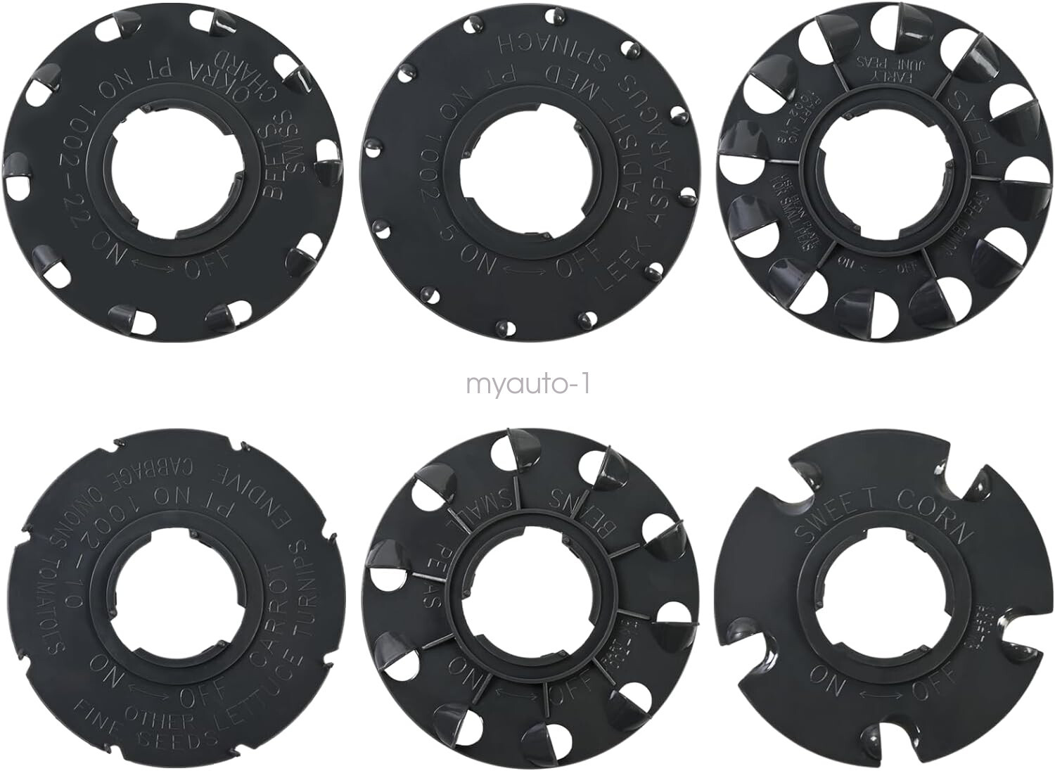 60009 Set 6 Standard Seed Plates Fit for Earthway 1001-B Seeder