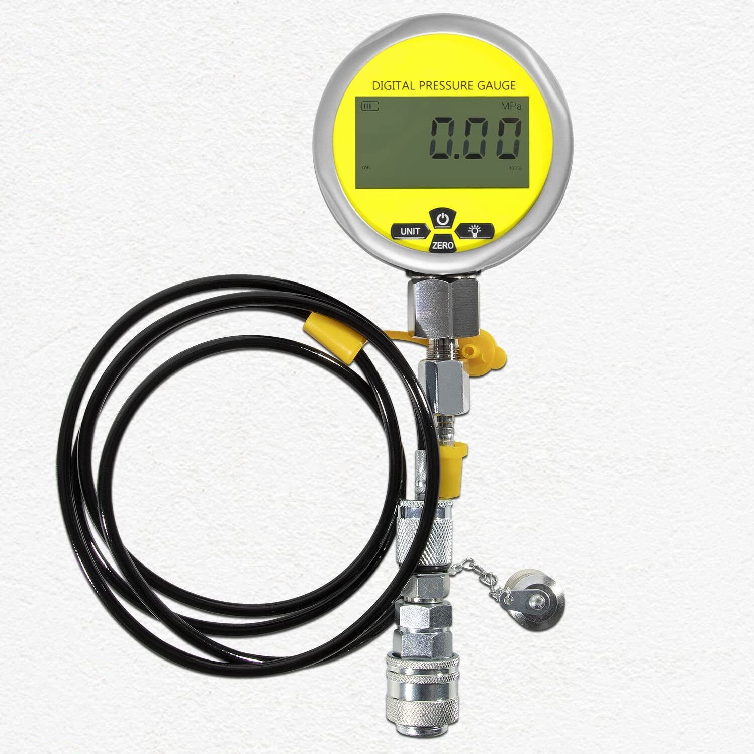 10000PSI Digital Hydraulic Pressure Gauge Test Coupling Kit 1/4 NPT 700BAR/70Mpa