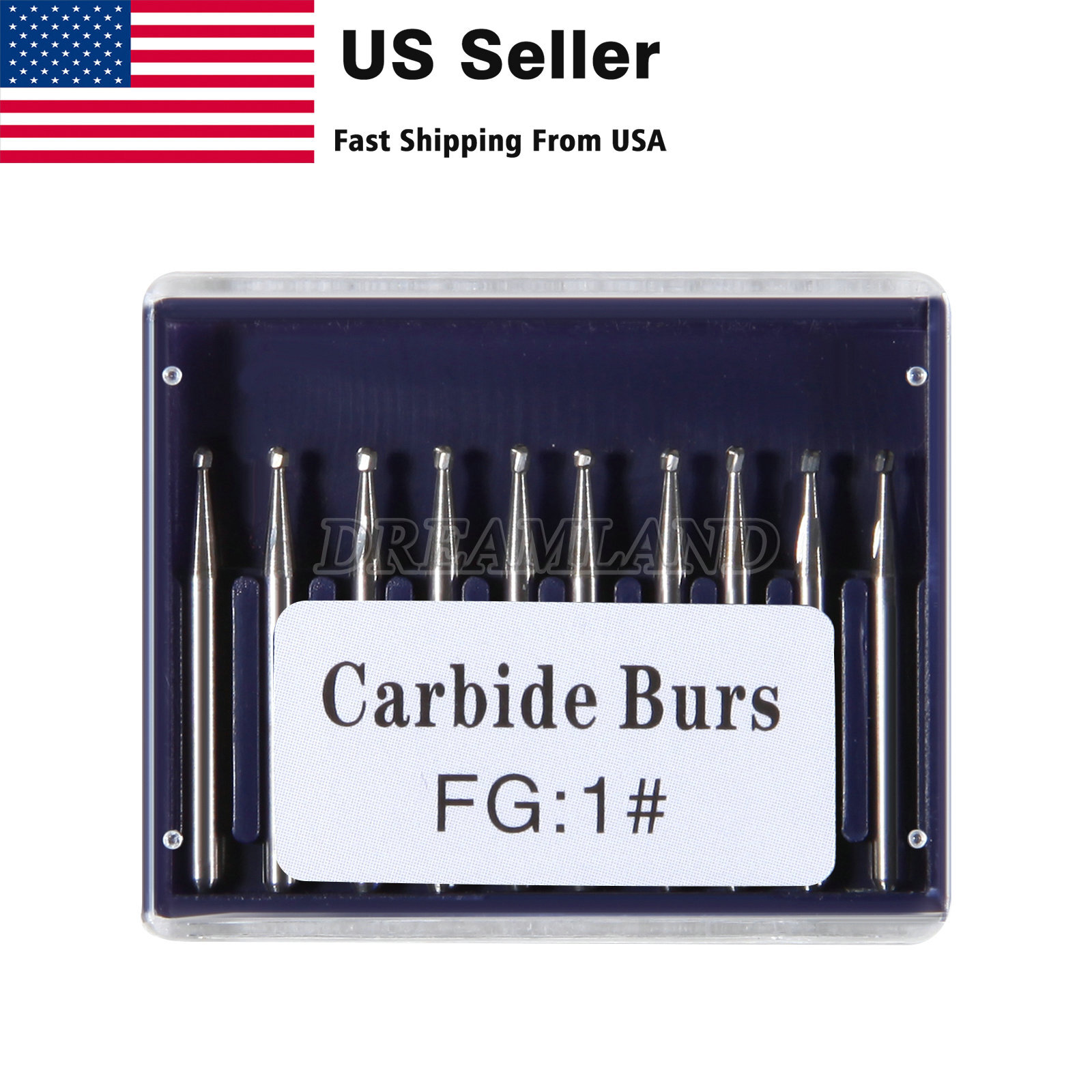 Dental Carbide Burs 19mm FG Straight Fissure Bur for High Speed