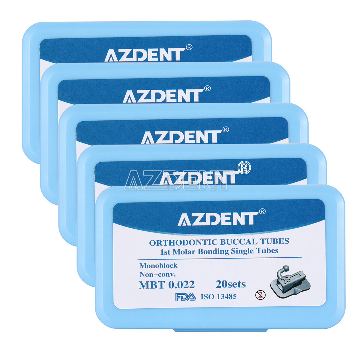 Dental Bondable Monoblock Non-Convertible Single MBT 0.022 Buccal Tub 1st Molar
