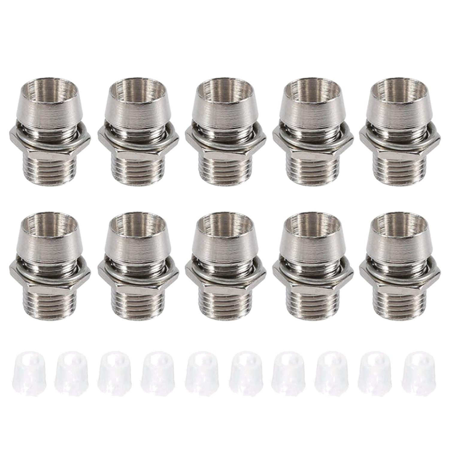 Heavy-Duty Chrome 5mm LED Holders – 30PCS Reusable Panel Display Sockets