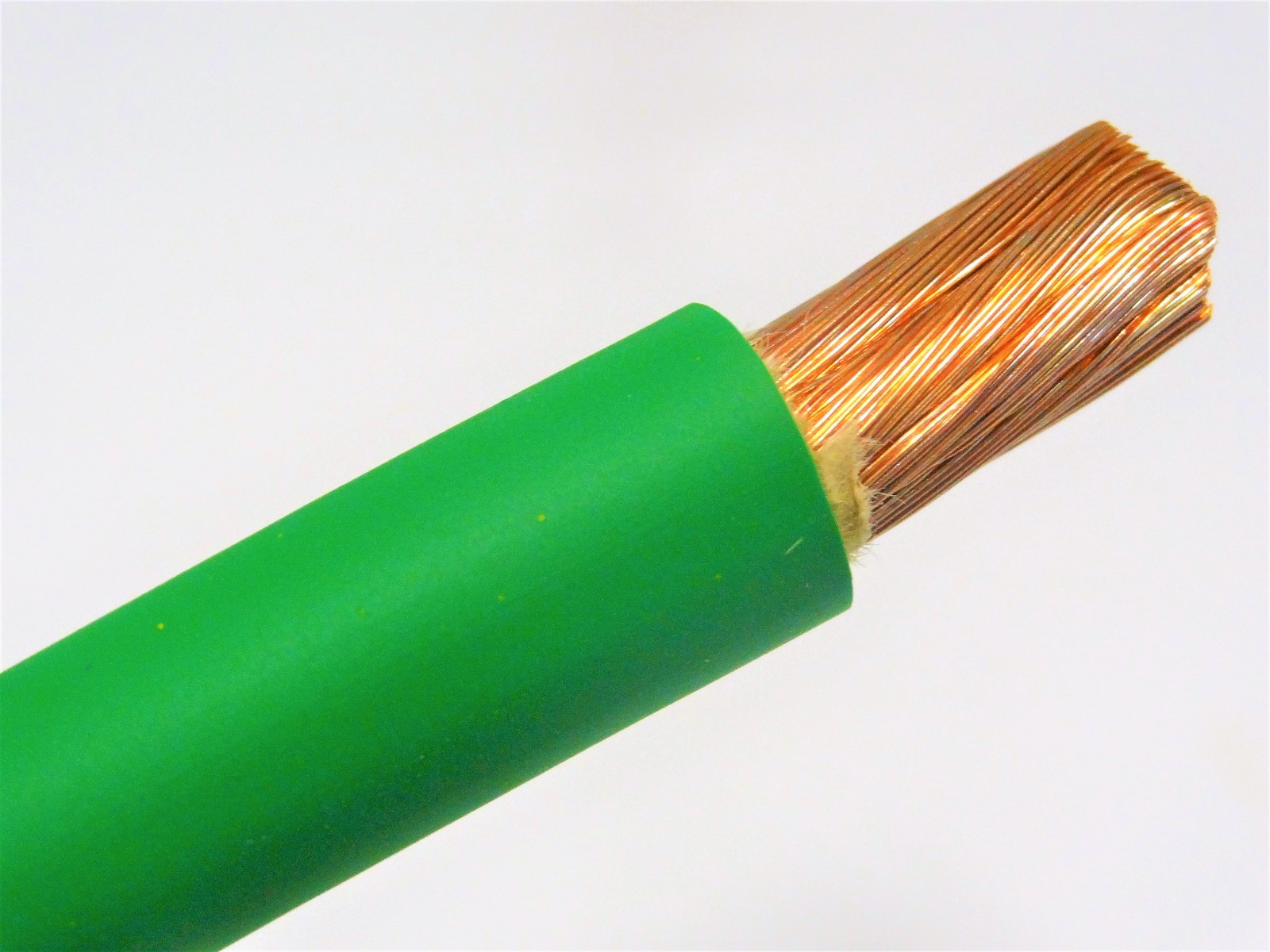 25′ FT 4 AWG GAUGE WELDING CABLE GREEN COPPER BATTERY LEADS MADE IN USA