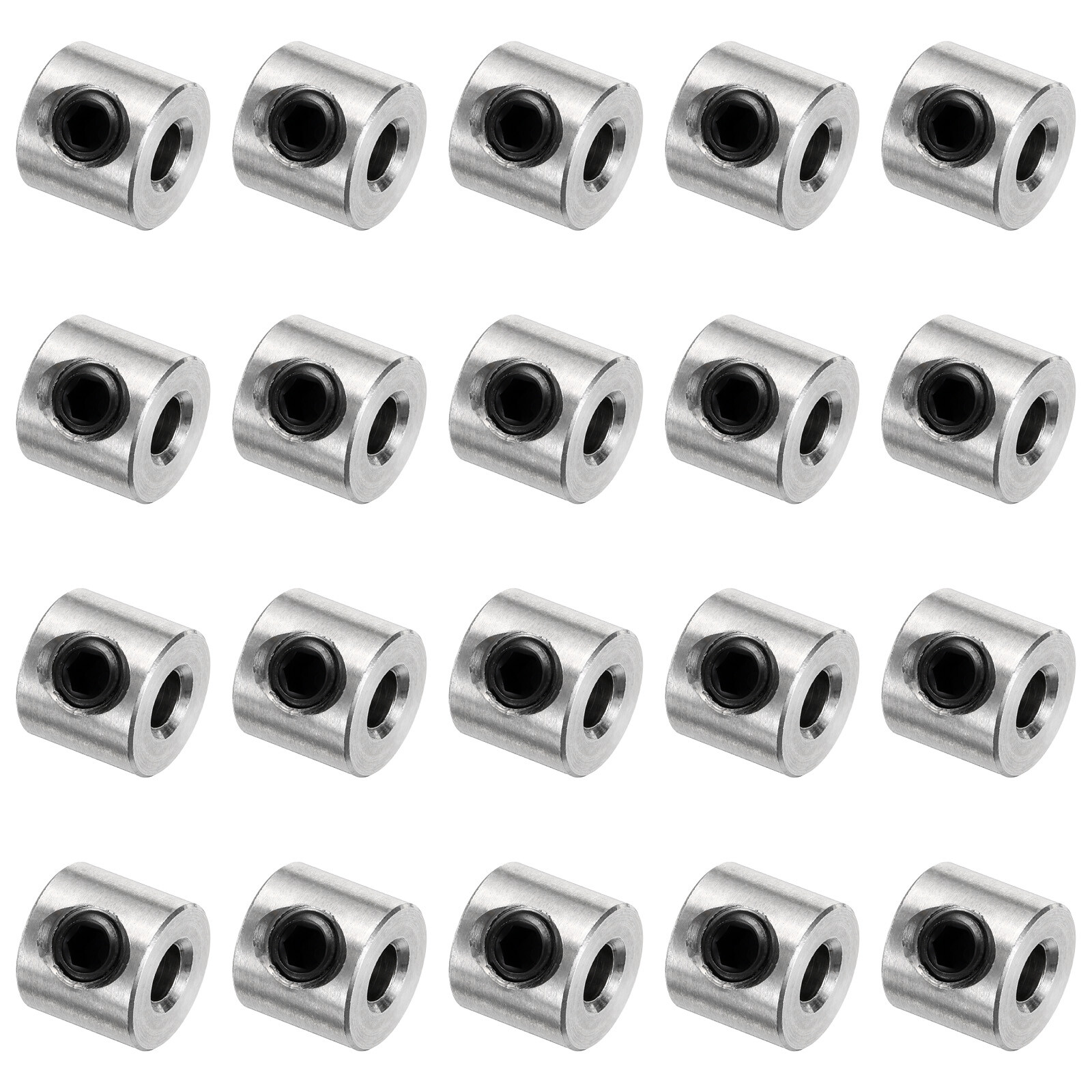 20pcs Set Screw Collars 3mm Bore Shaft Collars, 8mm OD, Stainless Steel