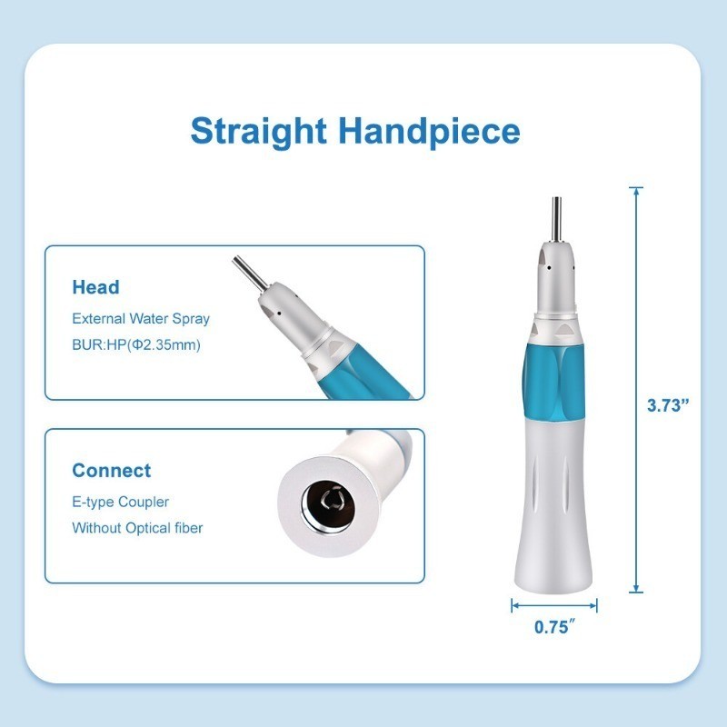 Dental Slow Low-Speed Handpiece Straight 1:1 Handpiece Standard E-type Connector