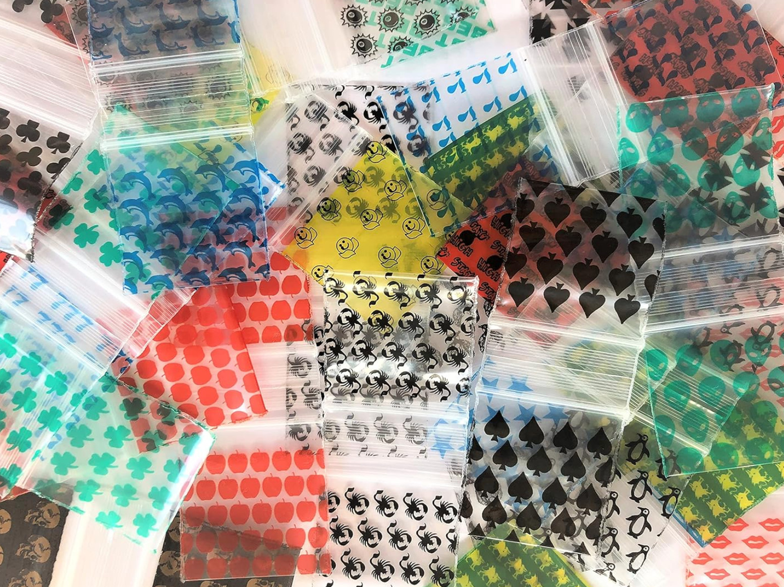 1000 2″ x 2″ Mini Ziptop Baggies – 10 STYLES! WE CHOOSE RANDOM MIX!