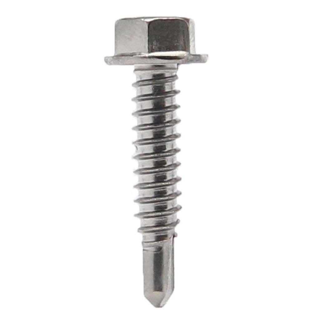 #10 Hex Washer Head Self Drilling Sheet Metal Tek Screws 410 Stainless Steel