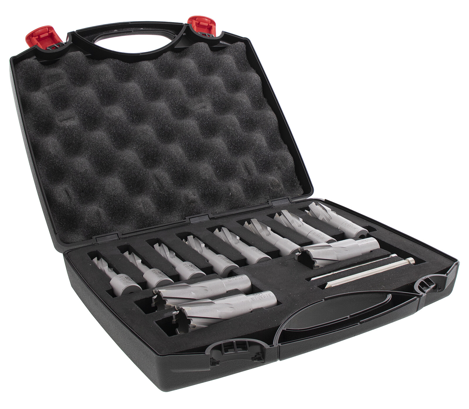 Steel Dragon Tools 13pc. Tungsten Carbide Tipped Annular Cutter Kit 1-3/8″ Depth