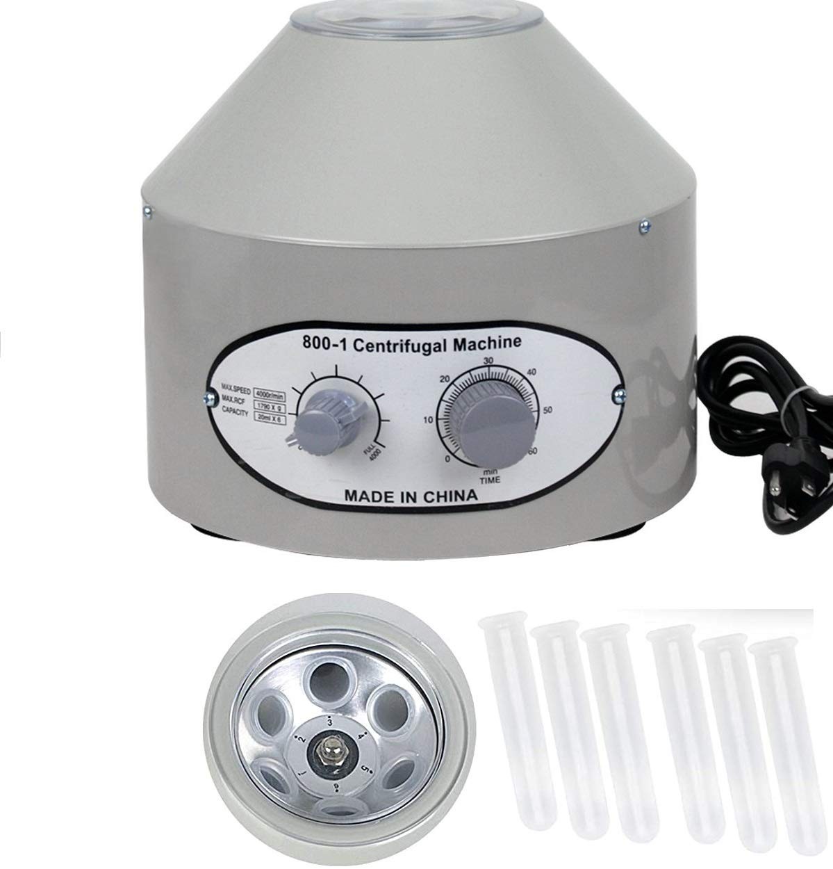 CALU LUKY Desktop Lab Centrifuge 4000RPM 20ml x 6 Timer 110V #R010