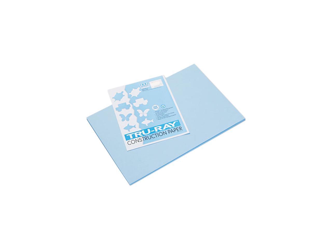 Pacon 103048 Tru-Ray Construction Paper, 76 lbs., 12 x 18, Sky Blue, 50 Sheets/P