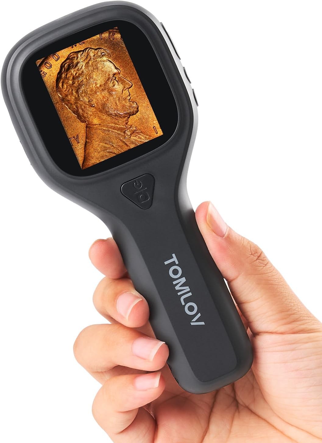 TOMLOV 2″ Digital Microscope 20X Coin Microscope Jewelers Loupe LED Illuminated