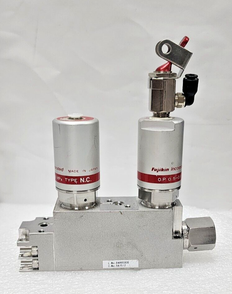 Fujikin C No. 567512, Lam 766-077821-501 Rev C Valve Assy, O.P. 0.5~0.6MPa,97031