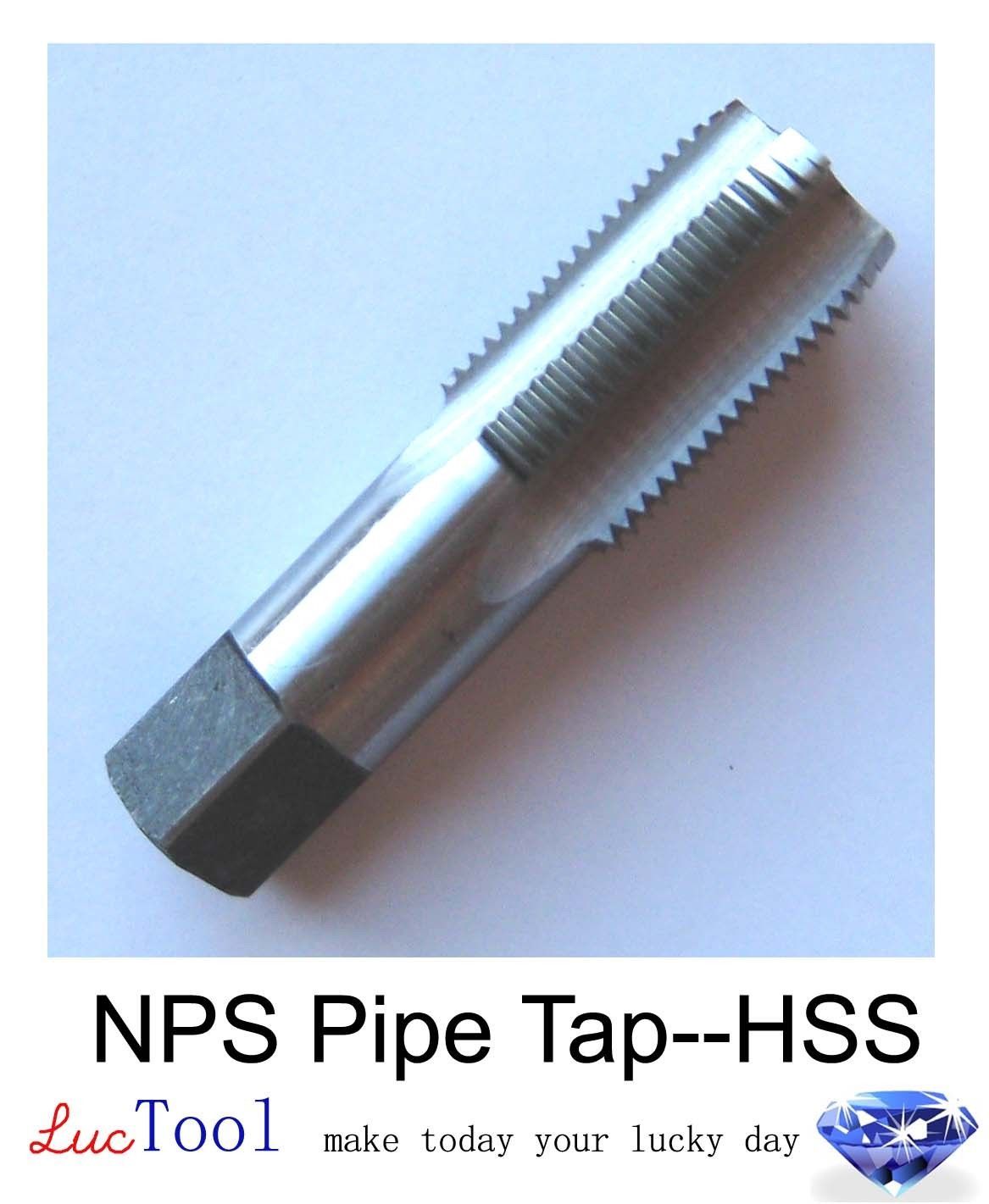 1-11 1/2 NPS Pipe Tap HSS 1-11.5 NPS Tap Straight Pipe Thread Bright
