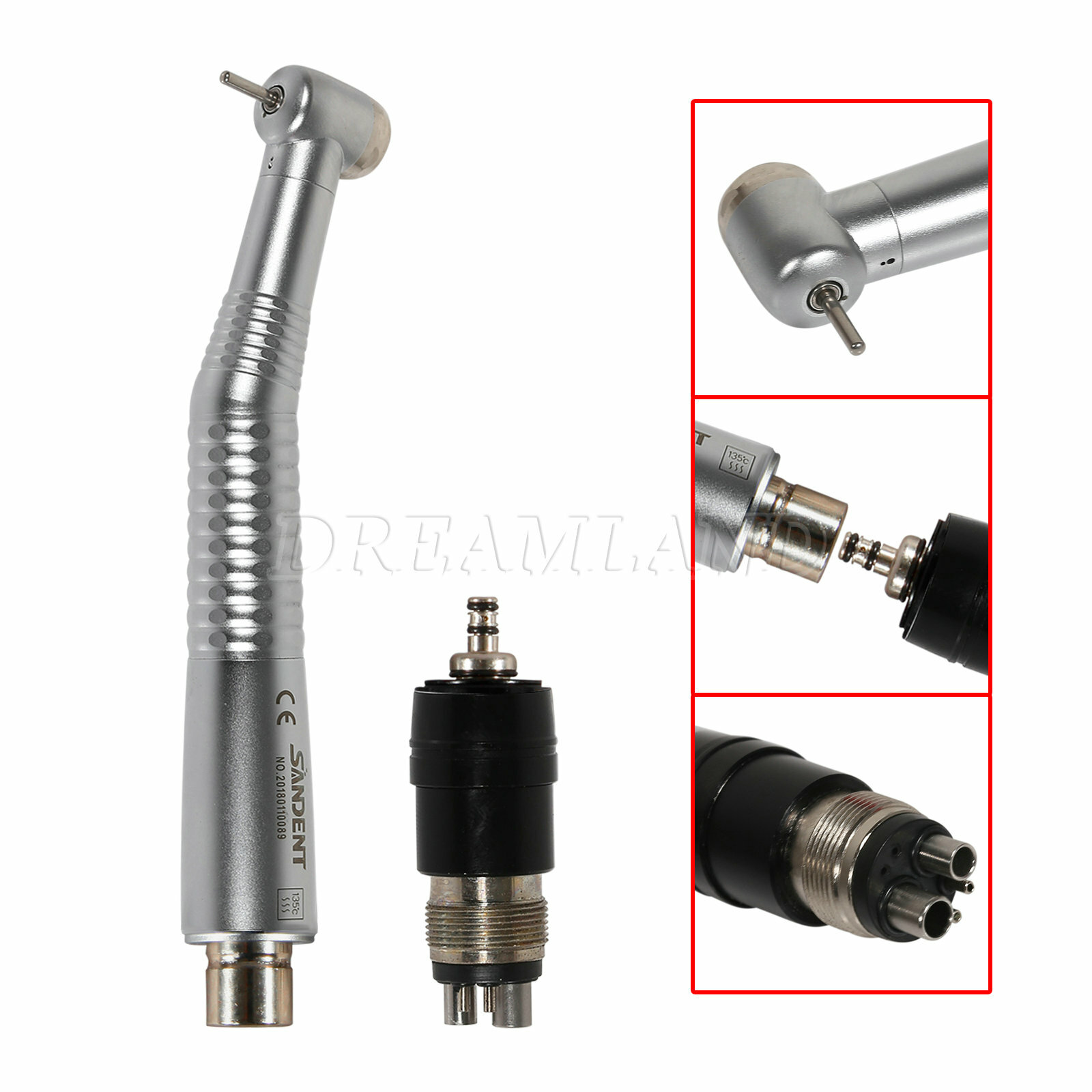 1-10 Standard NSK Style Dent High Speed Handpiece w/4H Quick Coupler Fit RUIXI