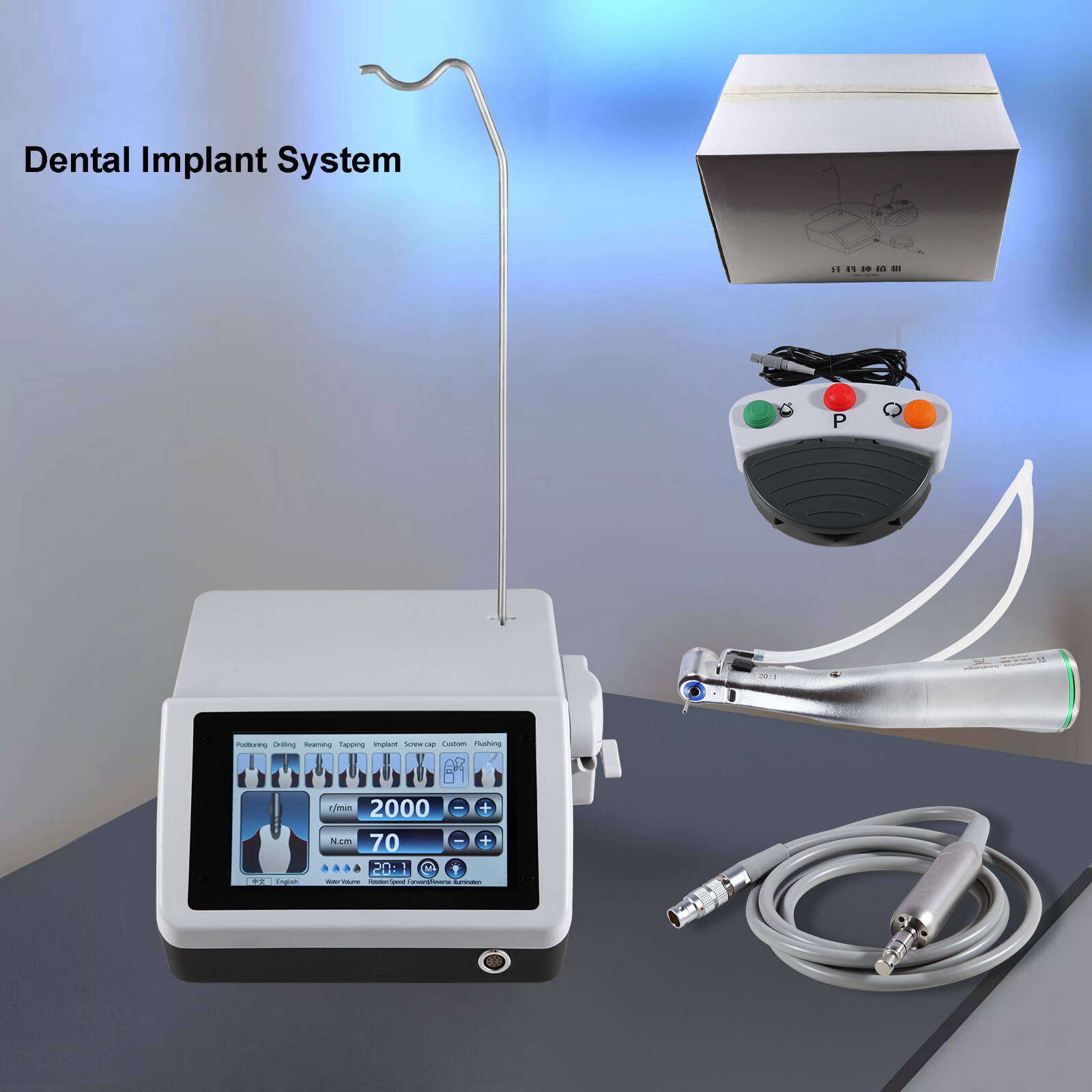 Dental Implant System Motor Physiodispenser Surgical Brushless Motor+20:1 Contra