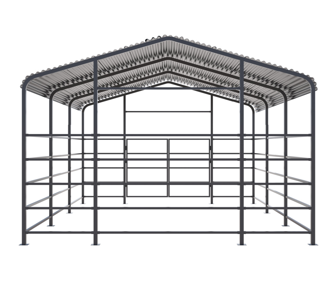 New 13×20FT Metal Livestock Shed Steel Shelter Cowshed for Farm Animal USA Stock