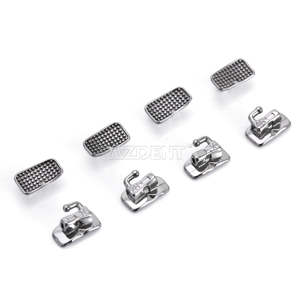 AZDENT Tubos bucales de ortodoncia dental 1er molar Bondable Roth 022 monobloque