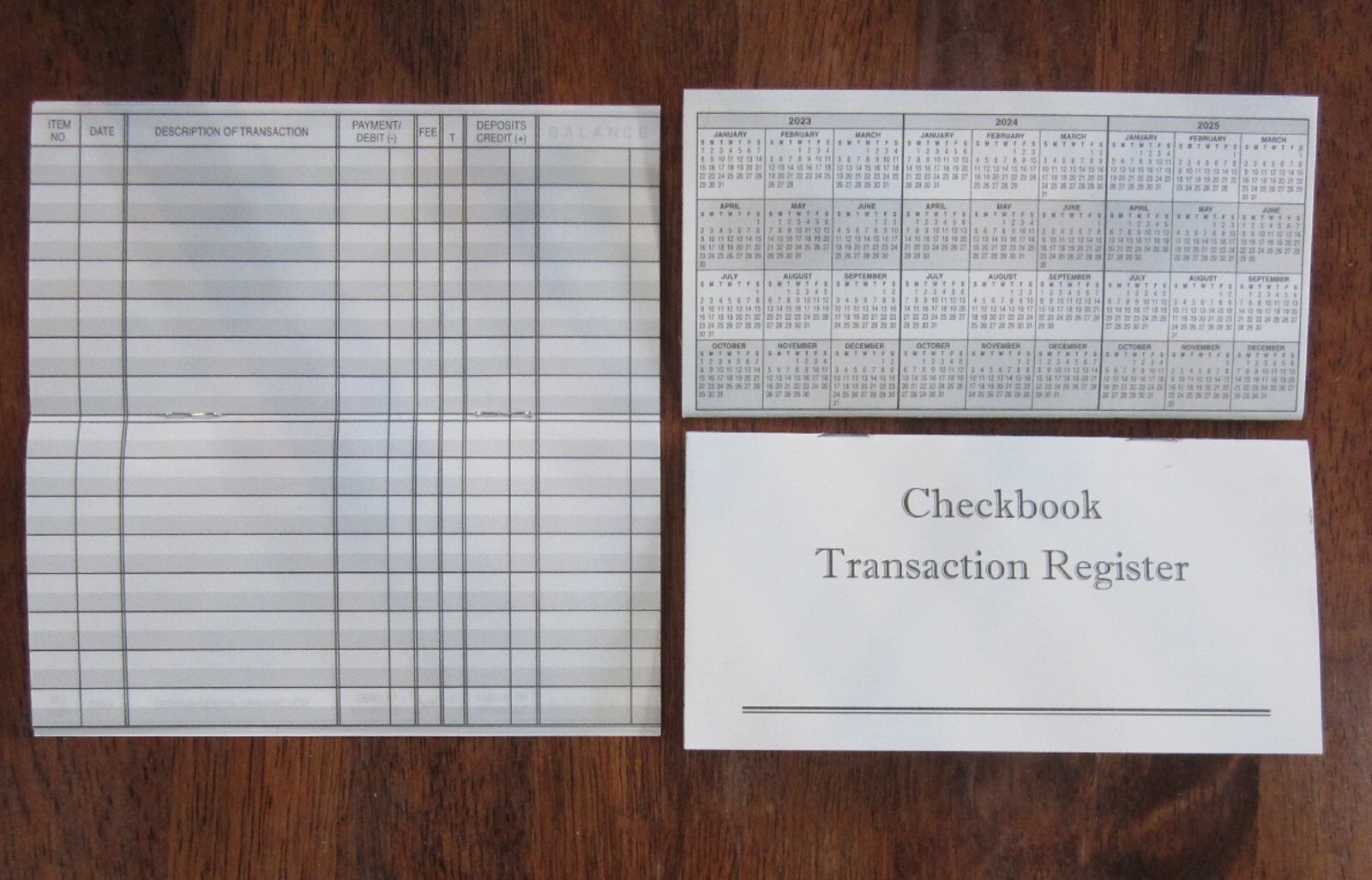 25 CHECKBOOK TRANSACTION REGISTERS CHECK BOOK REGISTER CALENDAR 2023 2024 2025