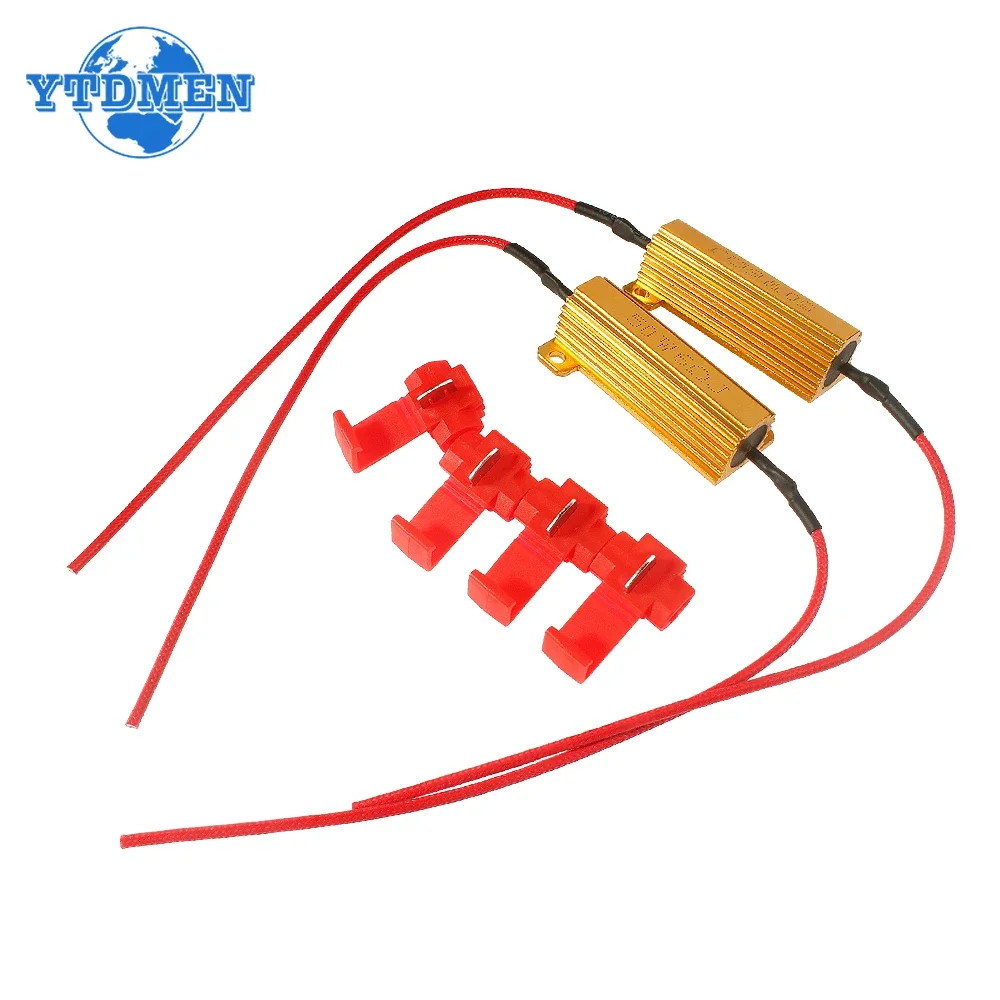 25W 8Ω /50W 6Ohm Load Resistors Fix LED Bulb Fast Hyper Flash Turn Signal Error
